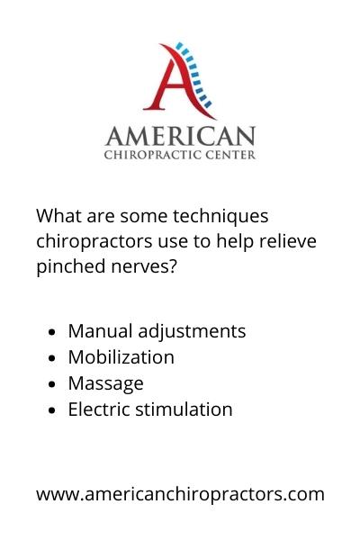 what are some techniques chiropractors use to help relieve pinched nerves