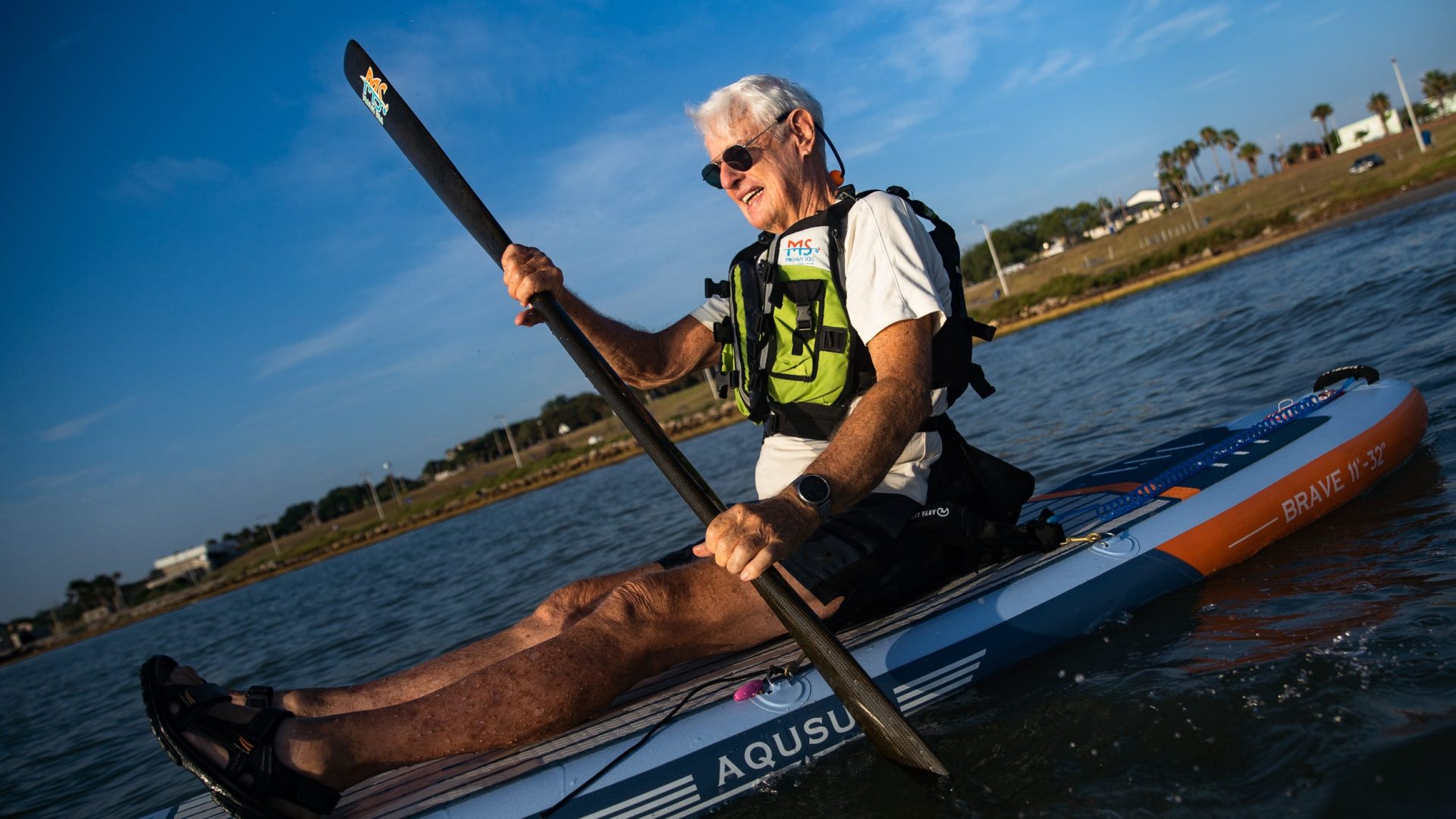 The 90yearold Texas man is a paddler and cycles miles every day. Here