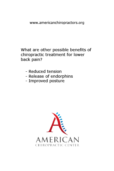 What are other possible benefits of chiropractic treatment for lower back pain(qm]