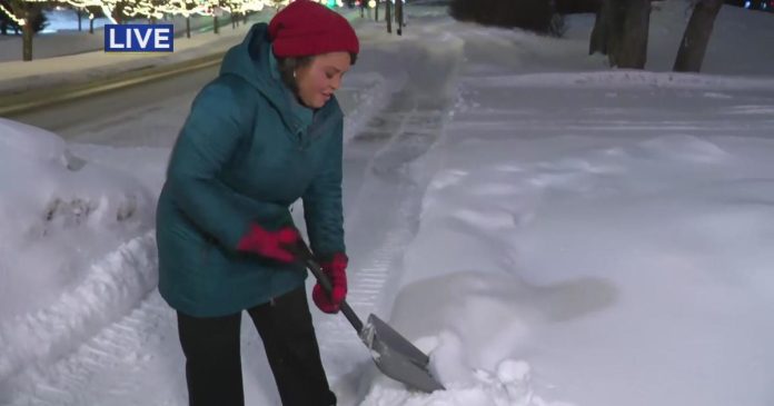 Snowfalls over night cause headaches in side roads CBS News